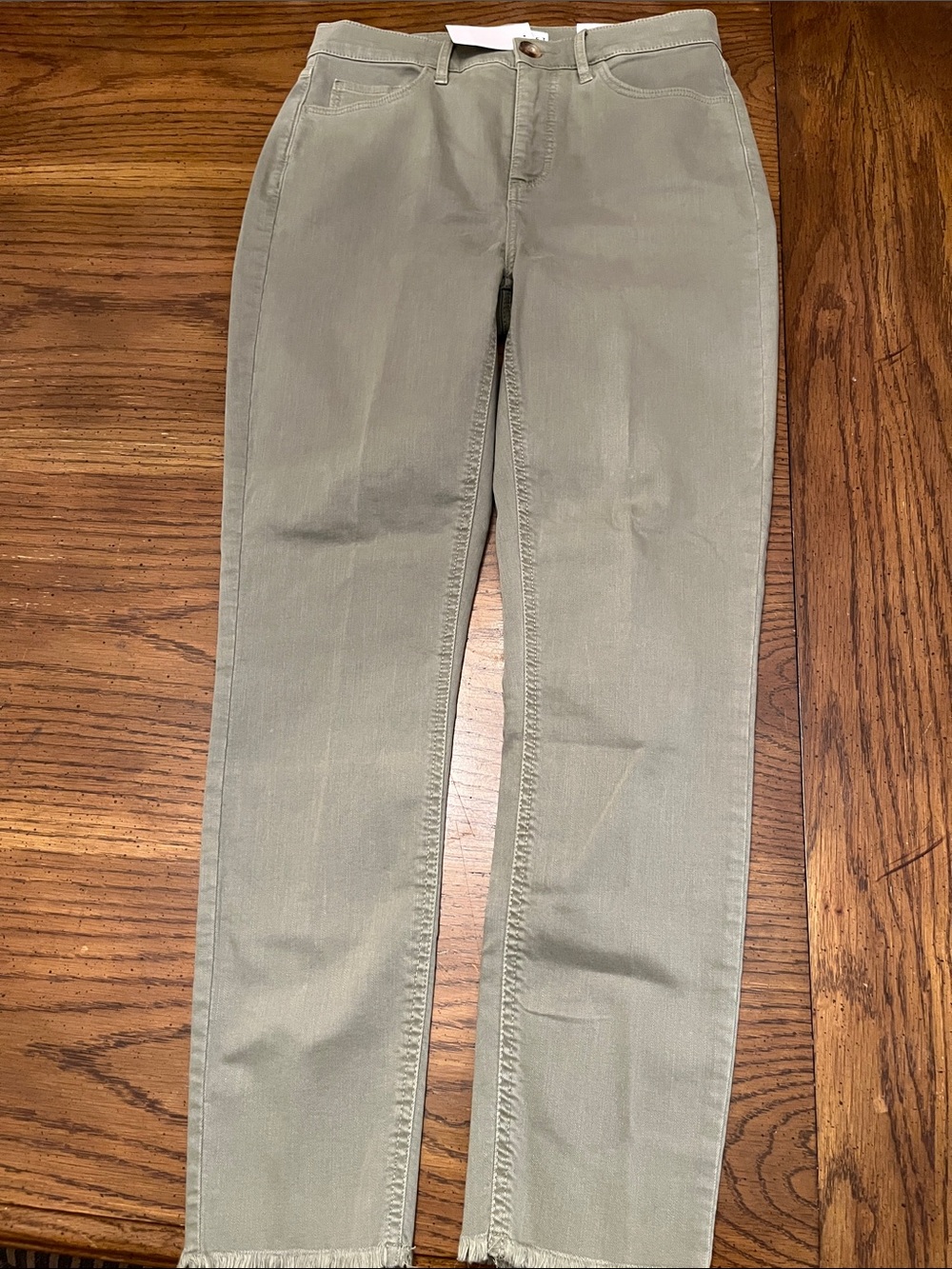 Loft Olive Green High Rise Skinny Crop Pants, size 4/27, new with tags